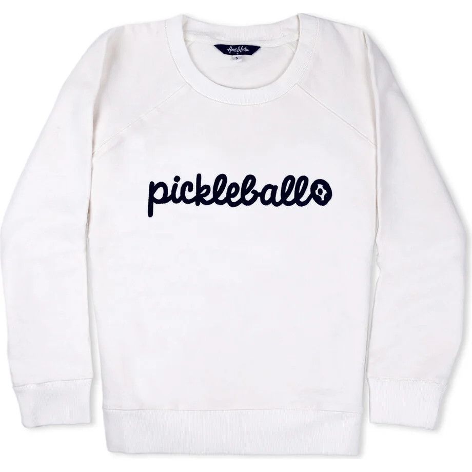 Women's Long Raglan Sleeve Sweatshirt, Pickleball Stitched | Maisonette