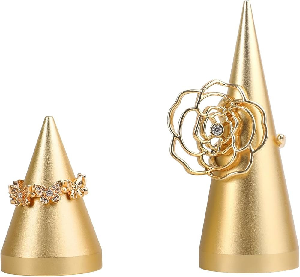 GemeShou 2pcs Gold ring display for selling, jewelry display ring for wedding ceremony, ring stor... | Amazon (US)