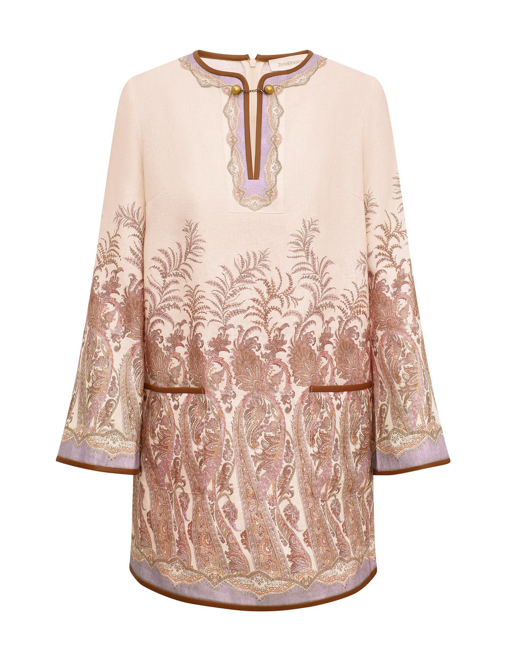 ZIMMERMANN Alchemy Tunic Dress Cream Paisley Size 1 | ZIMMERMANN (US, CA, EU, MENA)