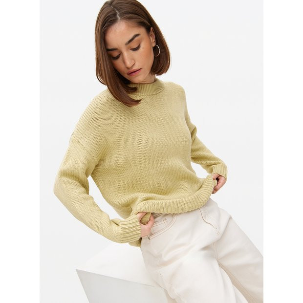 Light Khaki Crew Neck Jumper 6 | Tu Clothing
