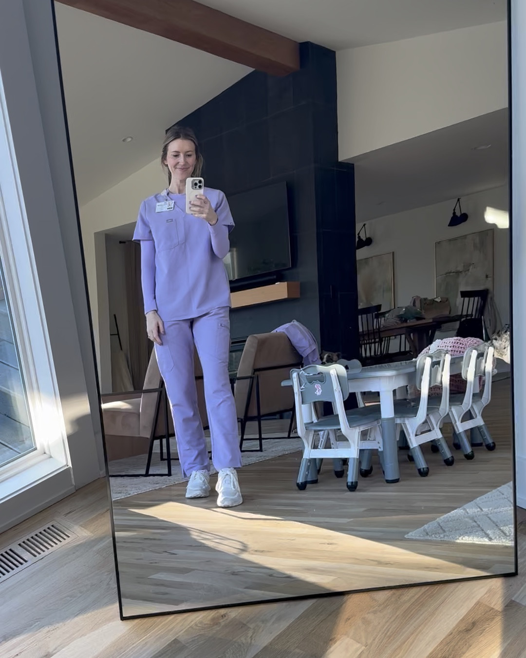 Who’s ready for Spring?! 🌷☀️🙋🏼‍♀️
I love this color set from FIGS 
Wearing a Small in top, under-scrub top, bottom, and scrub bomber jacket 
The lavender is not currently offered but I love the chalk pink, ceil blue and orange as alternatives!!☀️

#LTKWorkwear