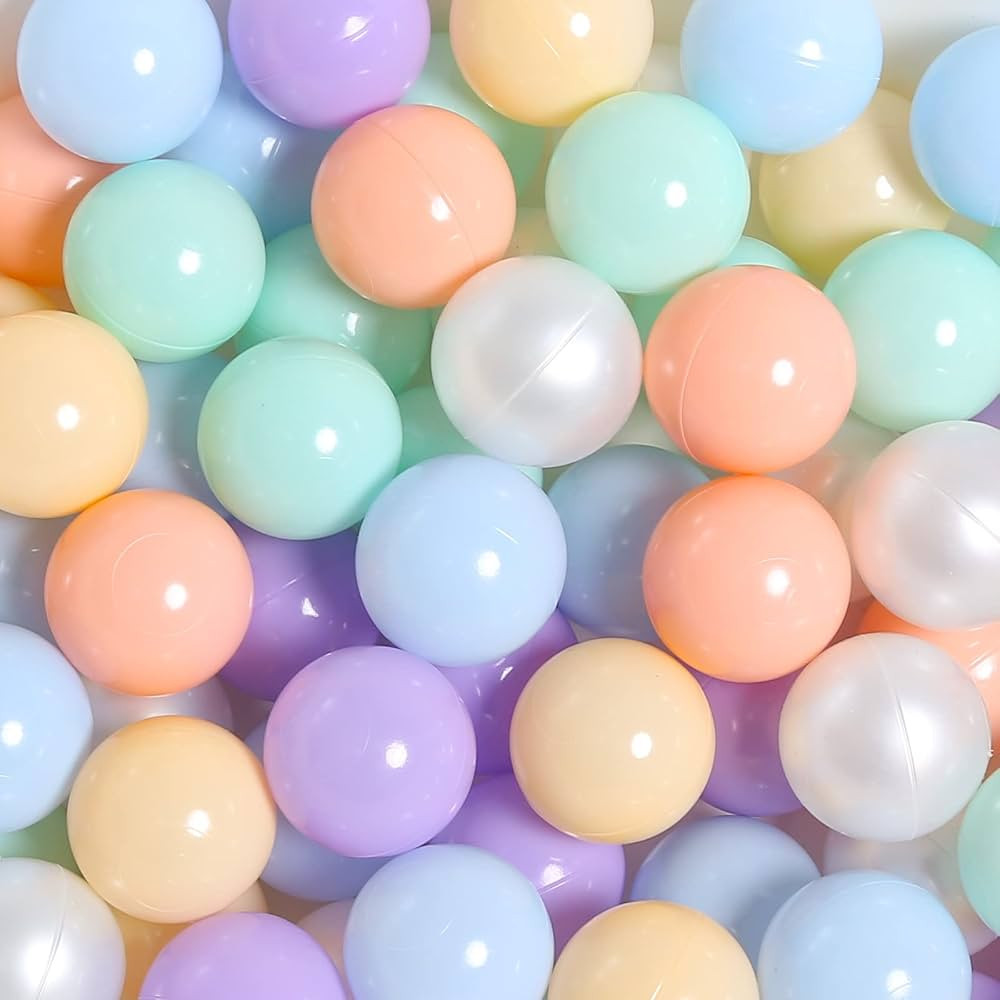 TRENDPLAY Plastic Balls for Ball Pits - Pack of 100 Hollow Balls- Safe and Exciting Playtime - Pe... | Amazon (US)