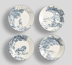 Brandon Maxwell Groveland Toile Salad Plates - Mixed Set of 4 | Pottery Barn (US)