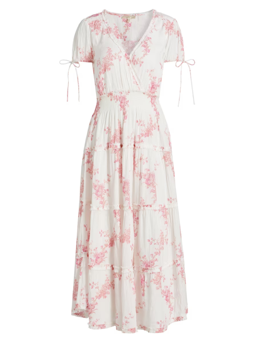 LoveShackFancy Florence Liana Cotto Vessara Midi-Dress | Saks Fifth Avenue | Saks Fifth Avenue