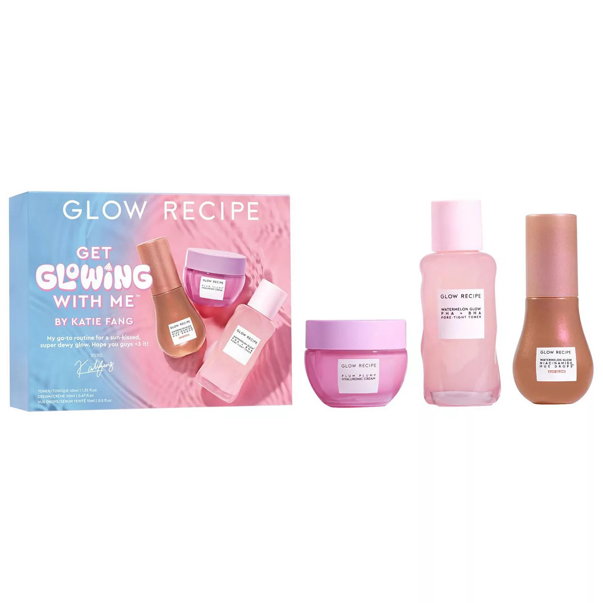 Glow Recipe Get Glowing With Me Kit by Katie Fang with Hue Drops Tinted Serum | Kohl's