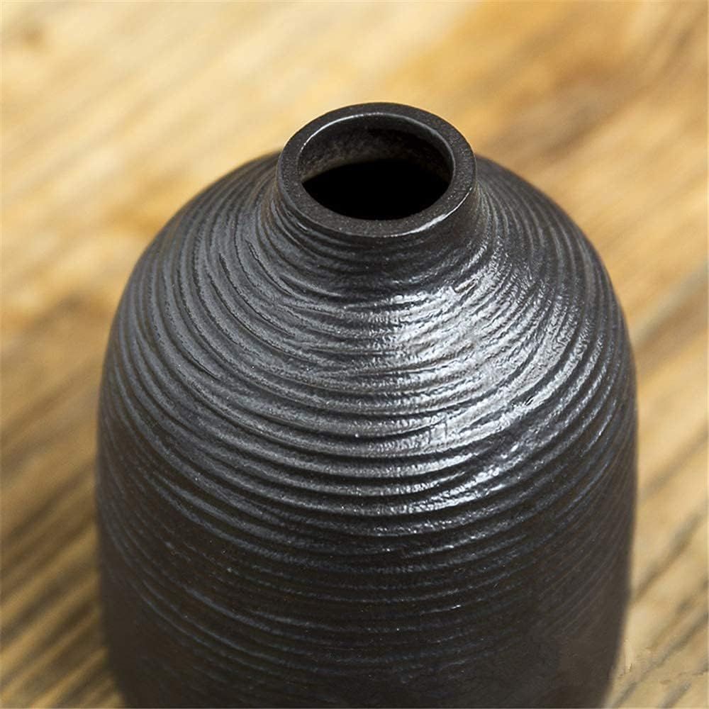 Ceramic Flower Vases, Special Design Style of Thick Pottery Clay ,Decorative Modern Black Floral ... | Amazon (US)