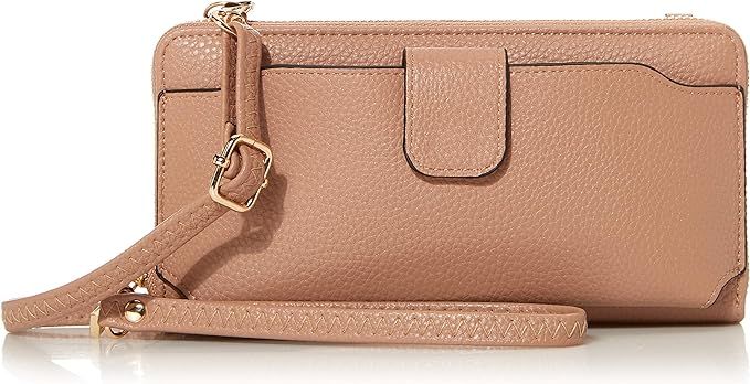 Amazon.com: Amazon Essentials Wristlet Wallet with Cell Phone Holder Crossbody Phone bag Women Wa... | Amazon (US)