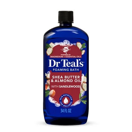 Dr Teal's Foaming Bath with Pure Epsom Salt, Shea Butter & Almond, 34 fl oz | Walmart (US)