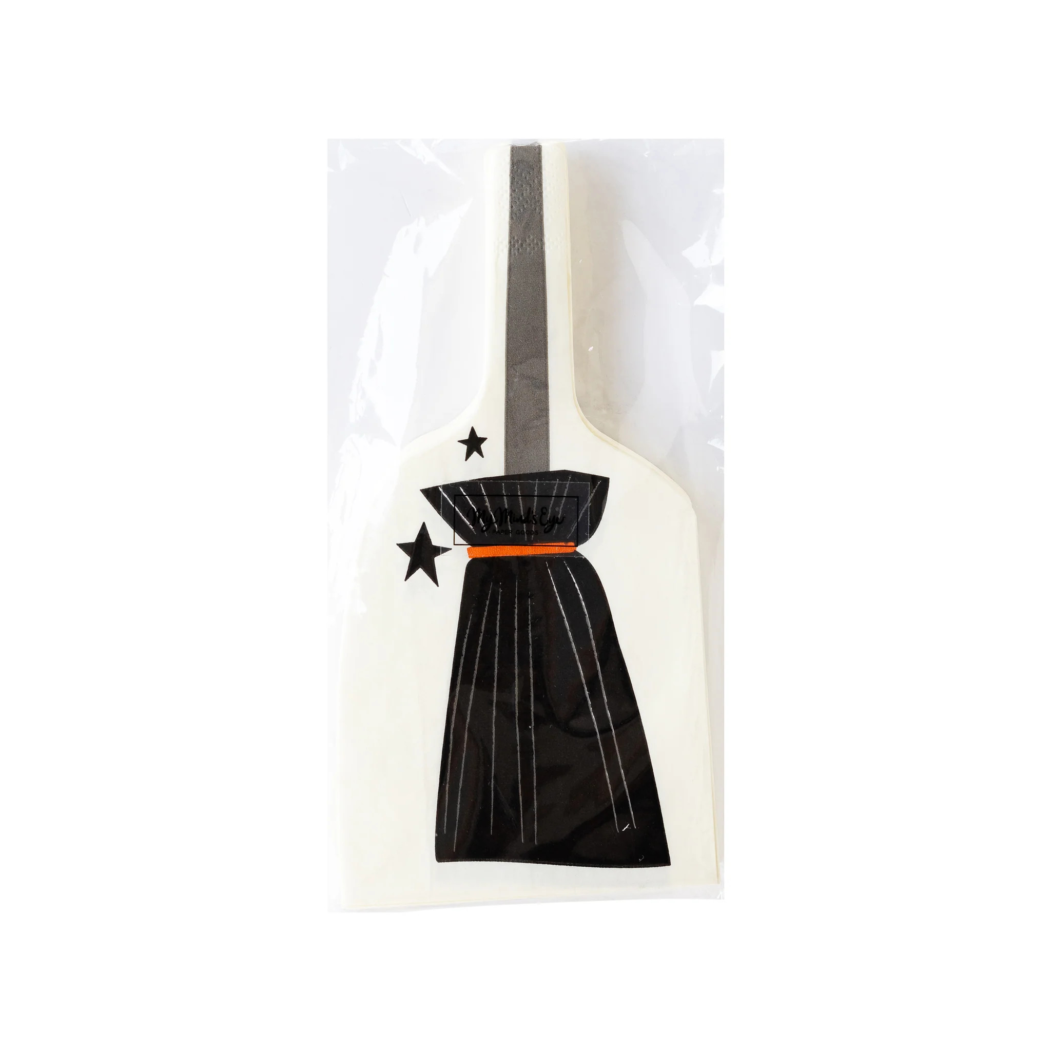 Witching Hour Broom Shaped Paper Dinner Napkin | My Mind's Eye