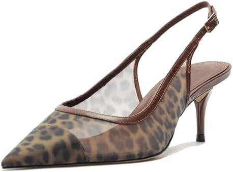 Mesh Kitten Heels for Women Slingback Design with Pointed Toe Breathable and Stylish Elegant Low ... | Amazon (US)