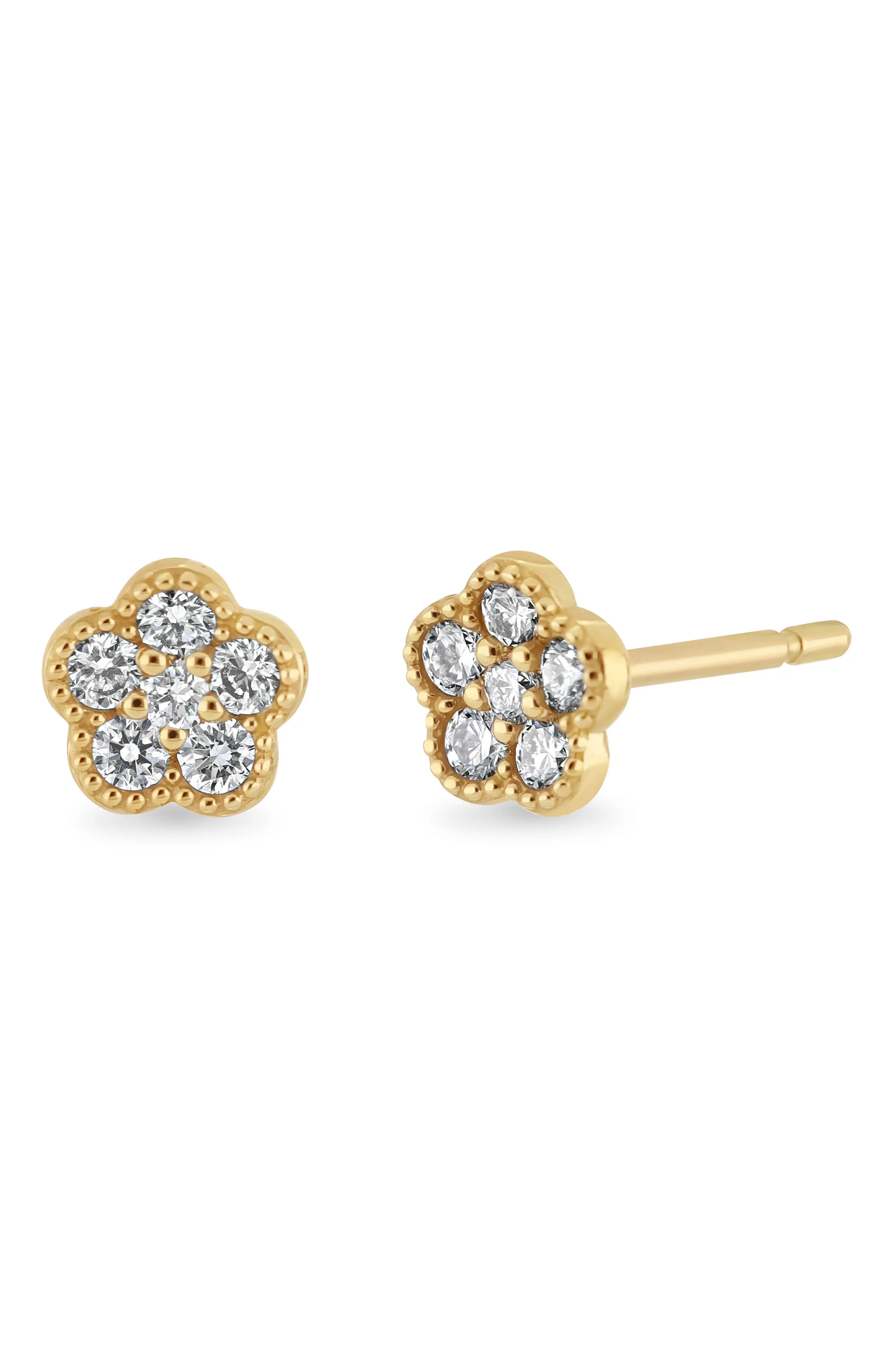 Bony Levy Icon Diamond Flower Stud Earrings in 18K Yellow Gold/diamond at Nordstrom | Nordstrom