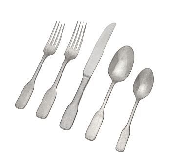 Fortessa Ashton Tumbled Flatware - 5 Piece Set | Pottery Barn (US)