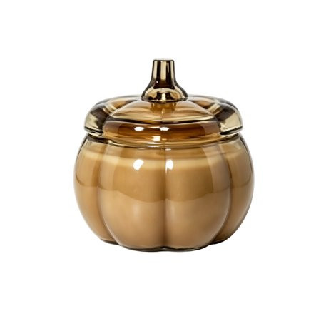 Pumpkin Jar Scented Candle, 3 Wick Confetti Figural Pumpkin Jar Candle Hand-Blown Glass Pumpkin Shaped Candle with Lid, Fall Farmhouse Halloween Thanksgiving Table Mantel Decor (C) | Walmart (US)