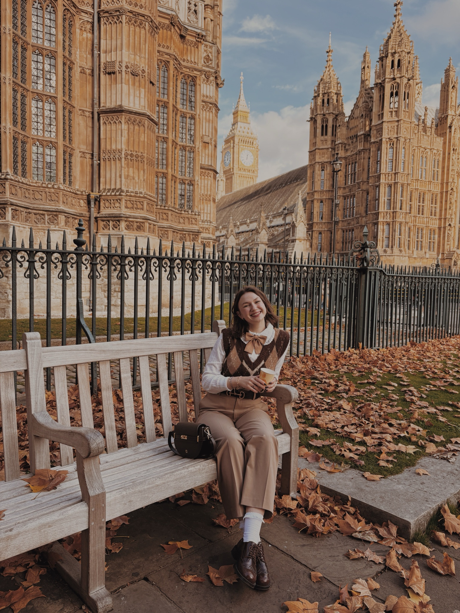 White shirt with detailed collar
Brown and camel argyle sweater vest
Beige smart wide trousers 
White socks with frill detail
Brown belt with golden Horsebit buckle

Light academia, light academia fashion, light academia aesthetic, light academia style, light academia fashion, light academia girl, light academia outfit, dark academia, dark academia outfit,

Preppy, preppy outfit, old money, old money outfit, old money aesthetic, old money vibes, dark academia vibes, old money style, old money aesthetic, old money outfits, 

Korean fashion, plaid, plaid fashion
autumn outfit ideas, autumn vibes, fall vibes, autumn style

#LTKSeasonal #LTKPetite #LTKFindsUnder50