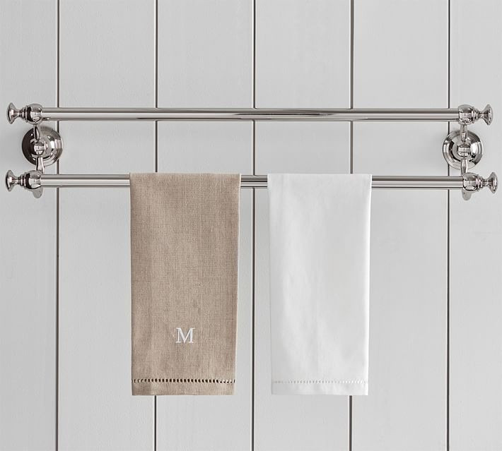 Linen Hemstitch Guest Hand Towels - Set of 2 | Pottery Barn (US)