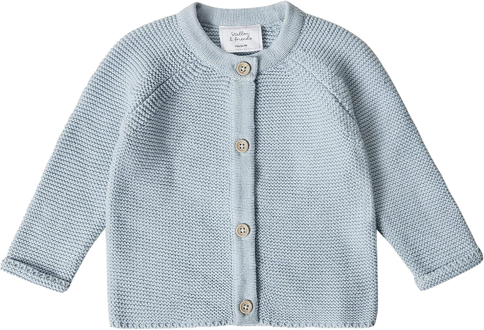 Stellou & friends Knitted Baby Cardigan | Unisex Finely-Knit Baby Sweater for Newborns, Babies & ... | Amazon (US)