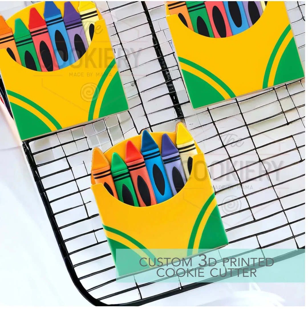 FAST SHIPPING! Box of Crayons Cookie Cutter, Crayola Cookie Cutter, School Cookie Cutter, Bak to ... | Etsy (US)