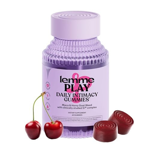 Lemme Play Daily Intimacy Gummies for Women and Men w/Clinically-Studied S7 Nitric Oxide Complex for Healthy Blood Flow, Maca Root, Goat Weed - Cherry Flavored (60 Count) | Amazon (US)
