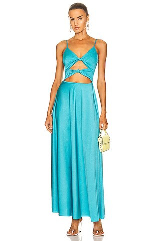 Maygel Coronel Sol Maxi Dress in Teal | FWRD 