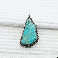 Vintage Southwestern Silver & Turquoise Decorative Necklace Pendant | Etsy (US)