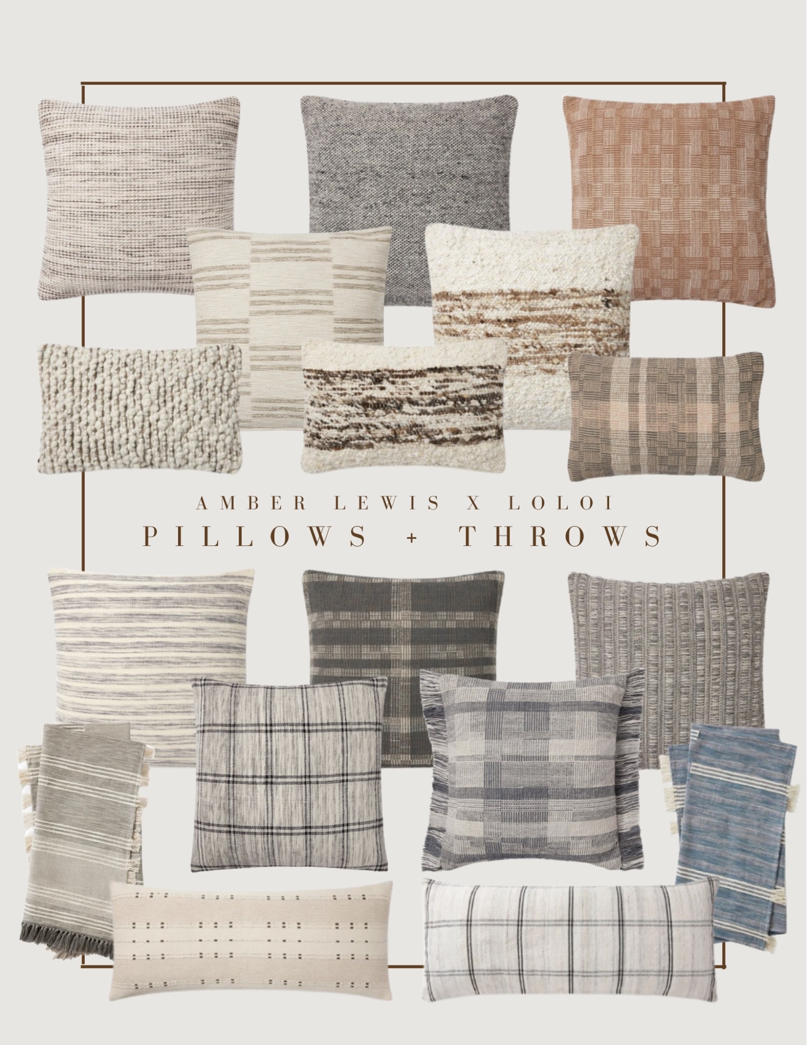 New Amber Lewis Pillows and throw blankets 

Amber Lewis x loloi, Throw pillows, vintage rug pillows, plaid pillow, lumbar pillow, window pane pillow, shoppe Amber interiors

#LTKSeasonal #LTKsalealert #LTKhome
