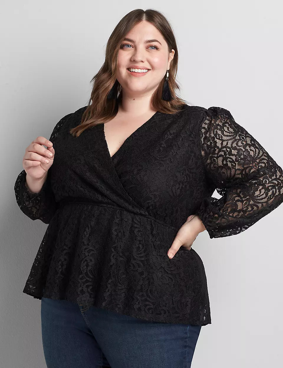 Surplice Peplum Blouse | Lane Bryant (US)