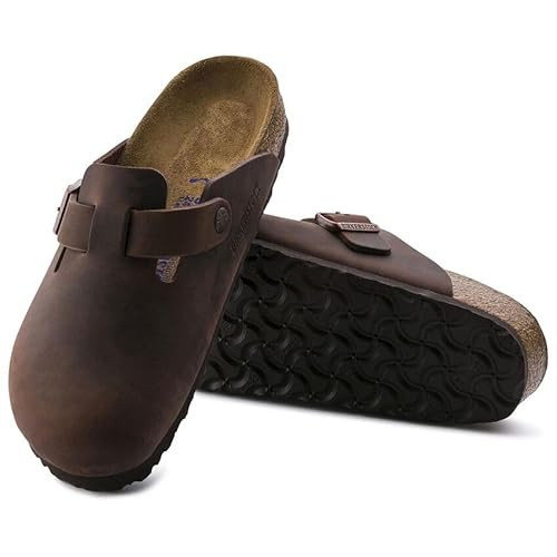 Birkenstock Boston Soft Footbed Clog, Oiled Nubuck Leather, Made in Germany- 0159711 - Habana | Amazon (US)