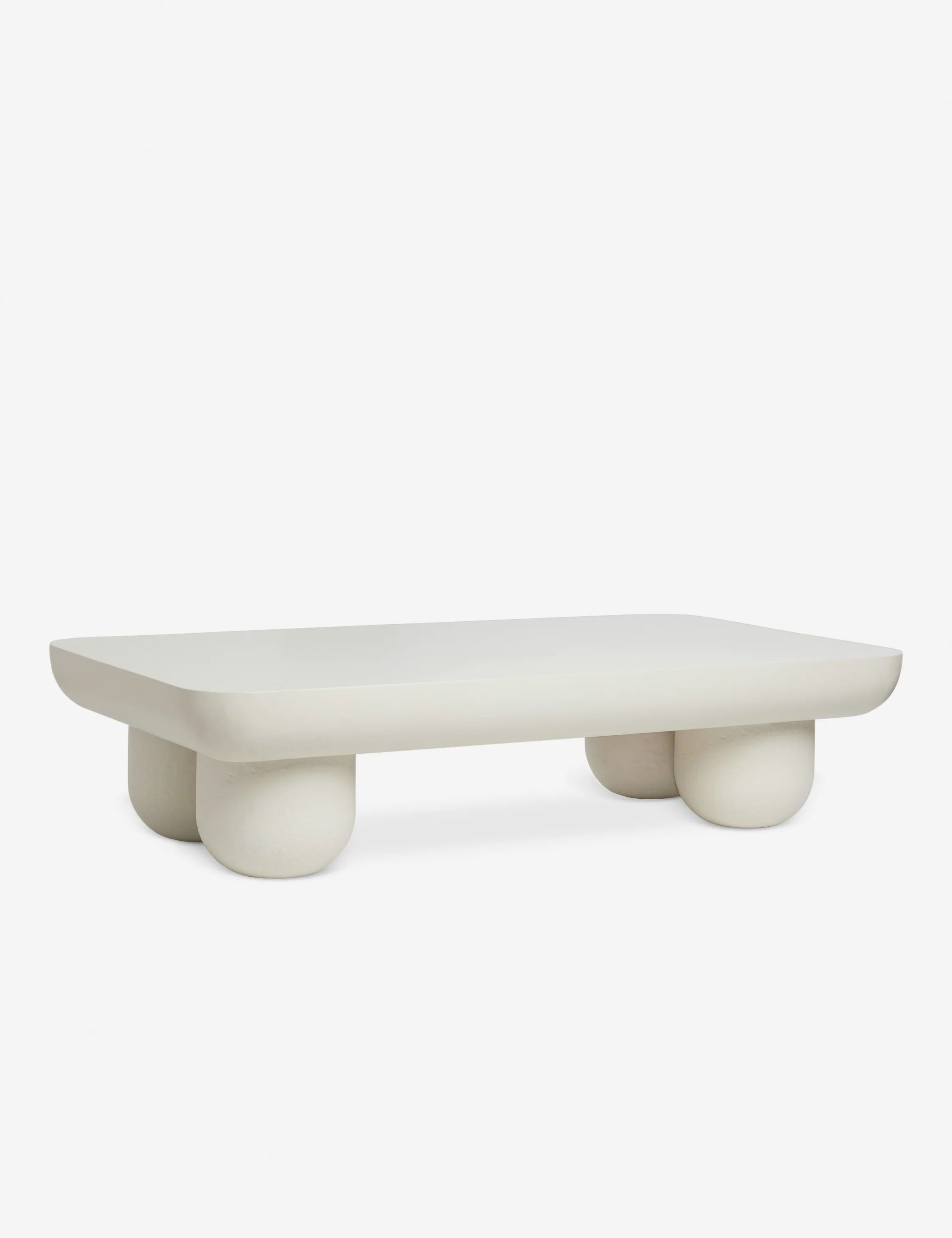 Clouded Rectangle Coffee Table by Sarah Sherman Samuel, Matte White | Lulu and Georgia 