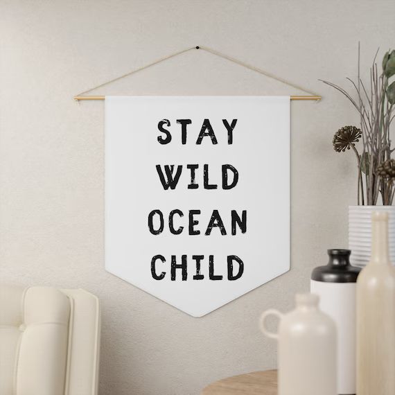 Stay Wild Ocean Child Wall Flag Ocean Child Wall Decor Surf - Etsy | Etsy (US)