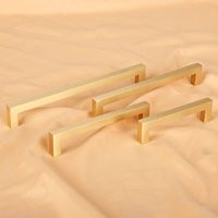 Modern Pull Handle Retro Brass Cabinet Door Golden Light Luxury Solid Wardrobe Drawer | Etsy (US)