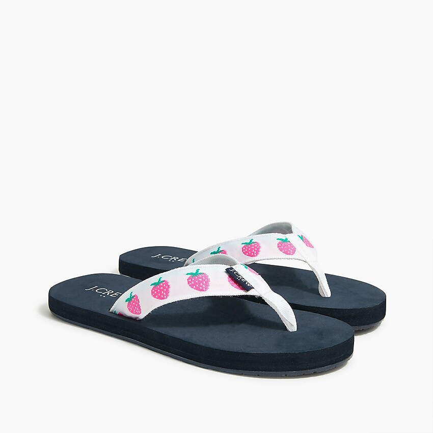 Embroidered flip-flops | J.Crew Factory