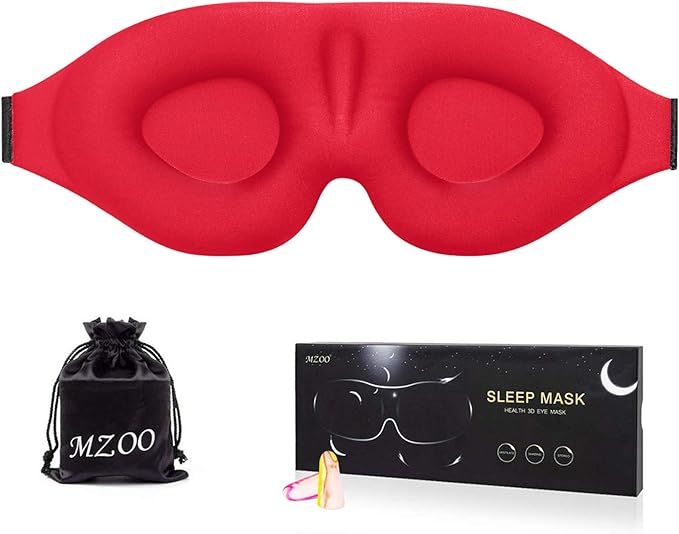 MZOO Sleep Eye Mask for Men Women, 3D Contoured Cup Sleeping Mask & Blindfold, Concave Molded Nig... | Amazon (US)