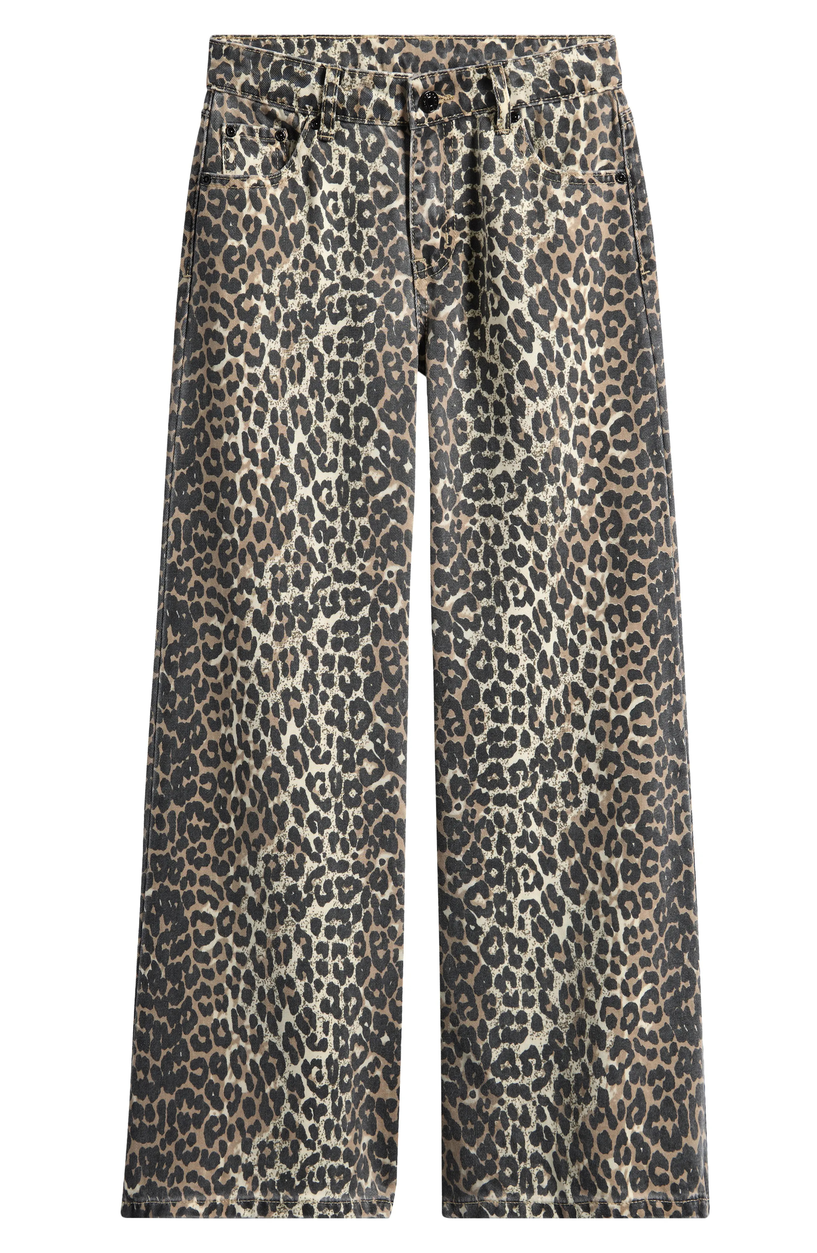 Kids' Leopard Print Wide Leg Jeans (Women) | Nordstrom | Nordstrom