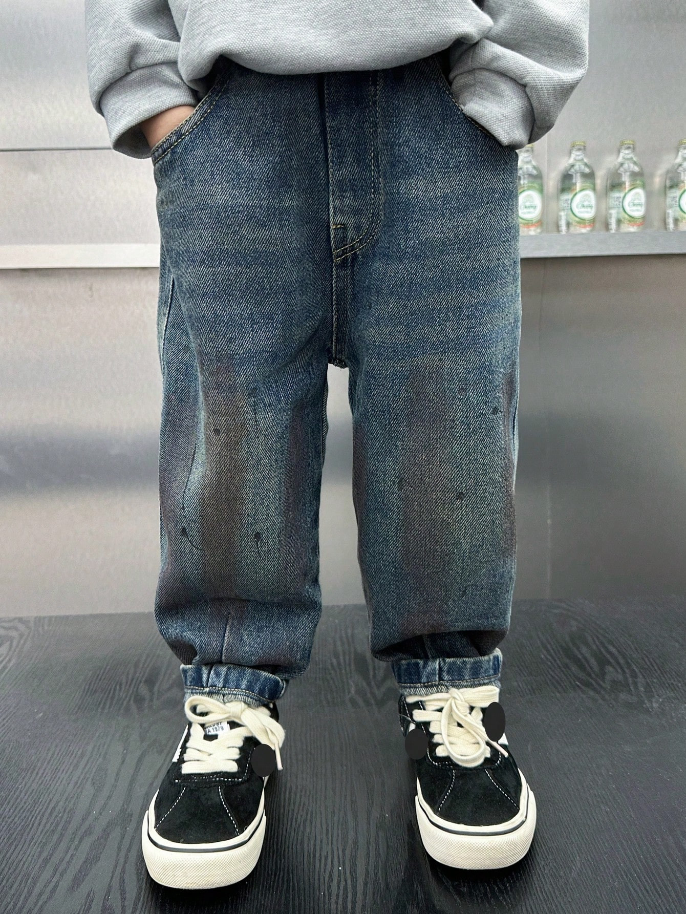 Toddler Boys' Loose Fit Distressed Denim Jeans Pants, Autumn | SHEIN
