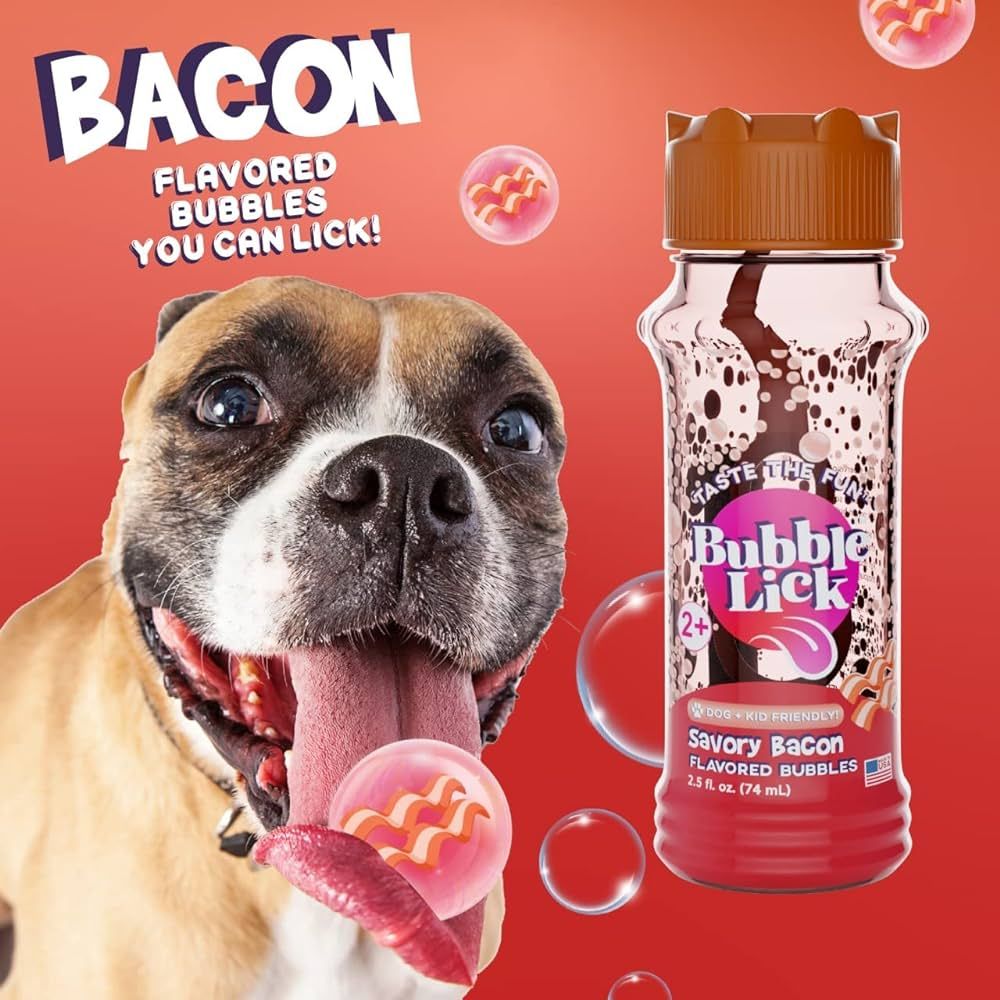 BubbleLick Maple Bacon (2.5 Fl Oz, Pack of 2), Natural Flavor, Edible Bubbles for Dogs & Kids - P... | Amazon (US)