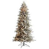 8.5ft. Flocked Manchester Spruce Artificial Christmas Tree with 550 Lights and 1317 Bendable Bran... | Amazon (US)
