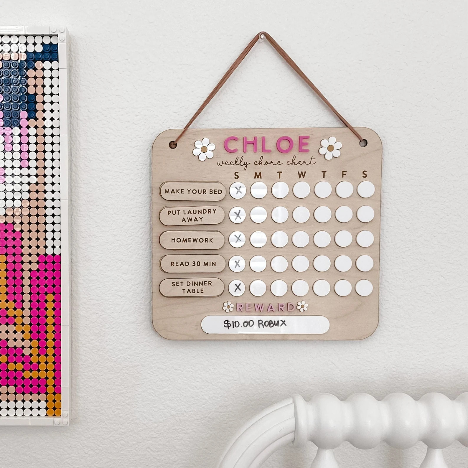 Custom chore chart for kids | Weekly To Do List | Interchangeable sign | Kids Reward Chart | Dais... | Etsy (Global)