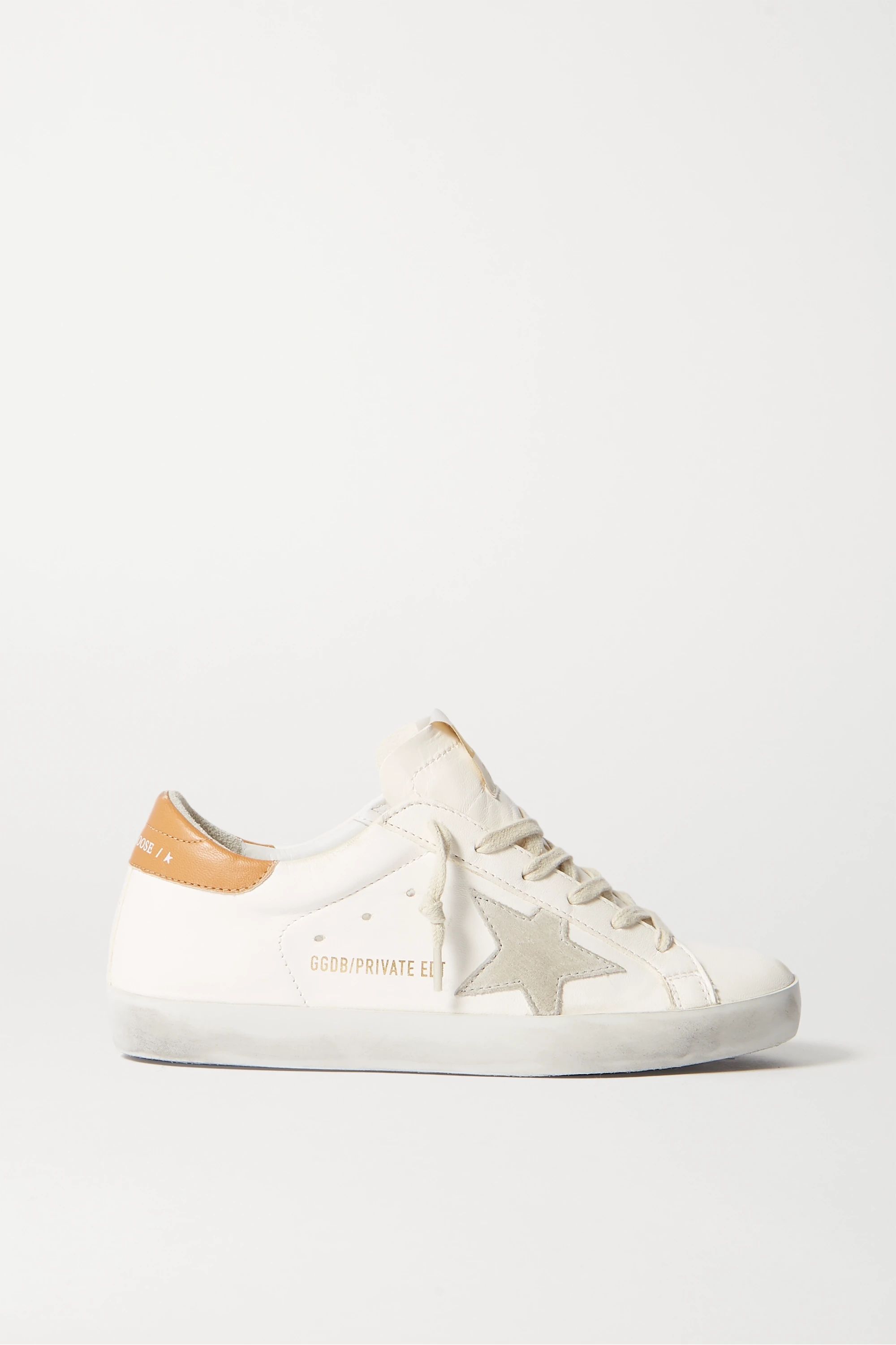 Superstar distressed leather sneakers | NET-A-PORTER (US)