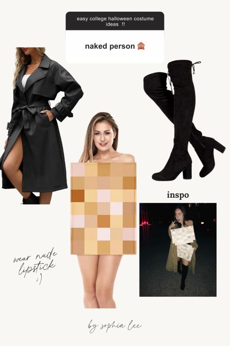 This is such a hilarious, easy Halloween costume, be a naked person! #EasyHalloweenCostume #CheapHalloweenCostume