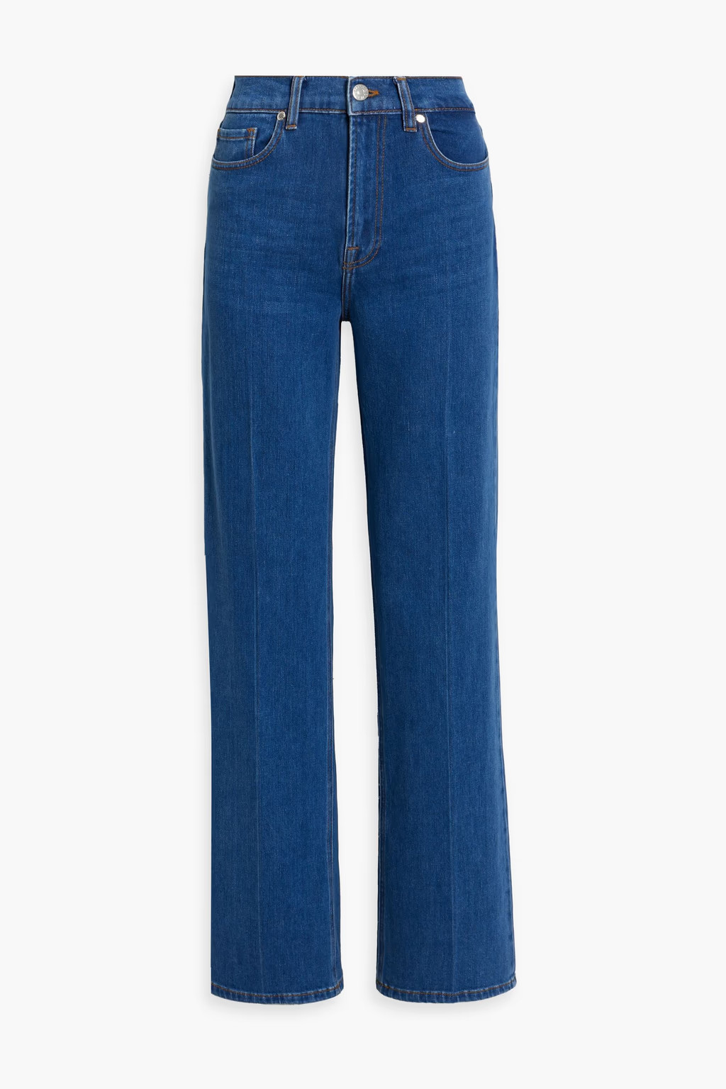 Brown high-rise straight-leg jeans | The Outnet (UK and Europe)