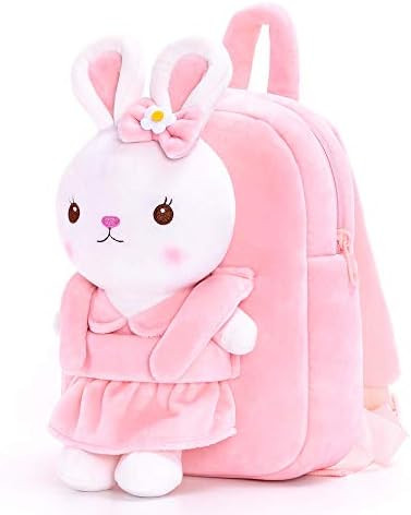 Gloveleya Easter Bunny Gifts Kids Backpack Toddler Backpacks for Girls with Stuffed Bunny Pink 9'... | Amazon (US)