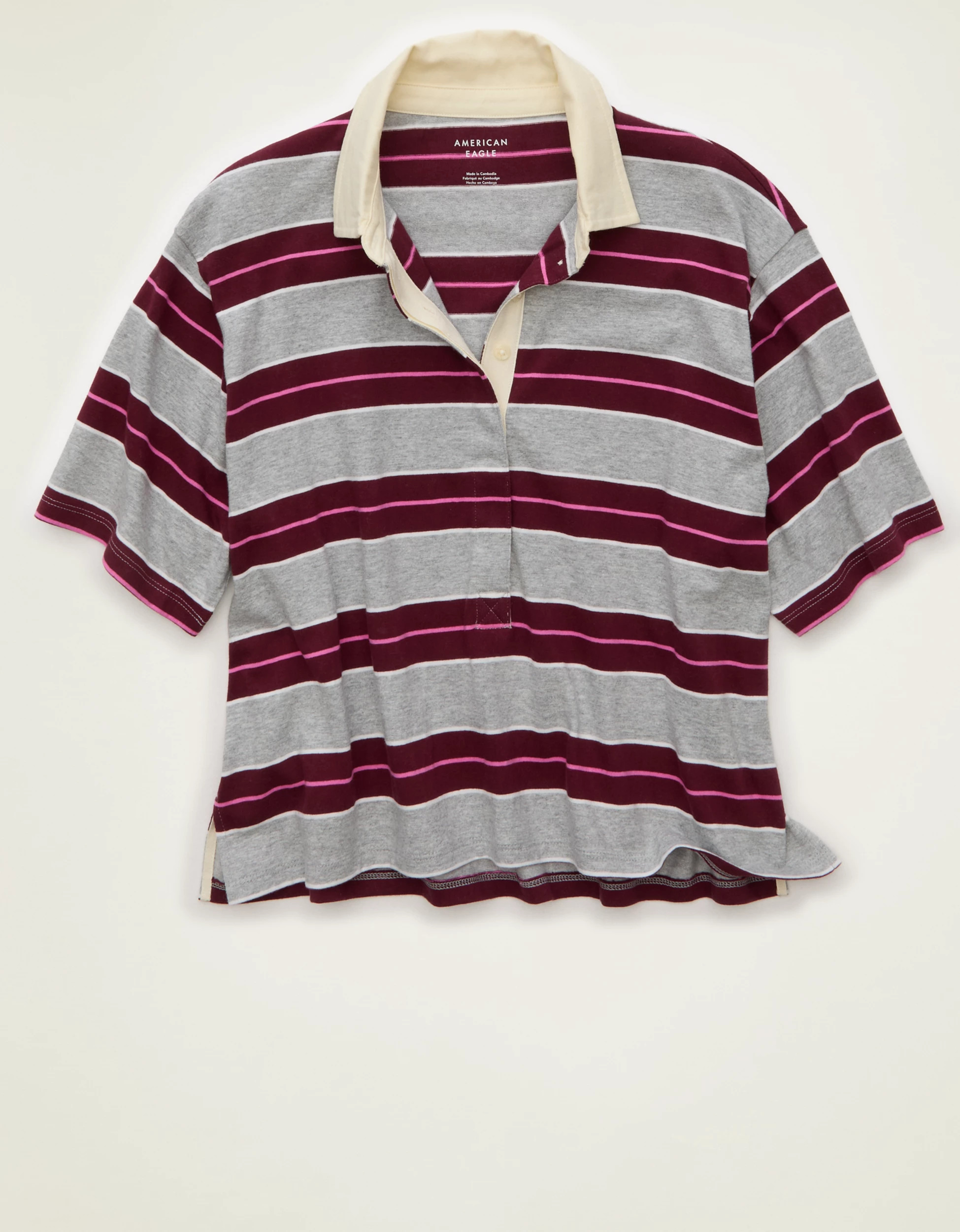 AE Striped Rugby Polo T-Shirt | American Eagle Outfitters (US & CA)