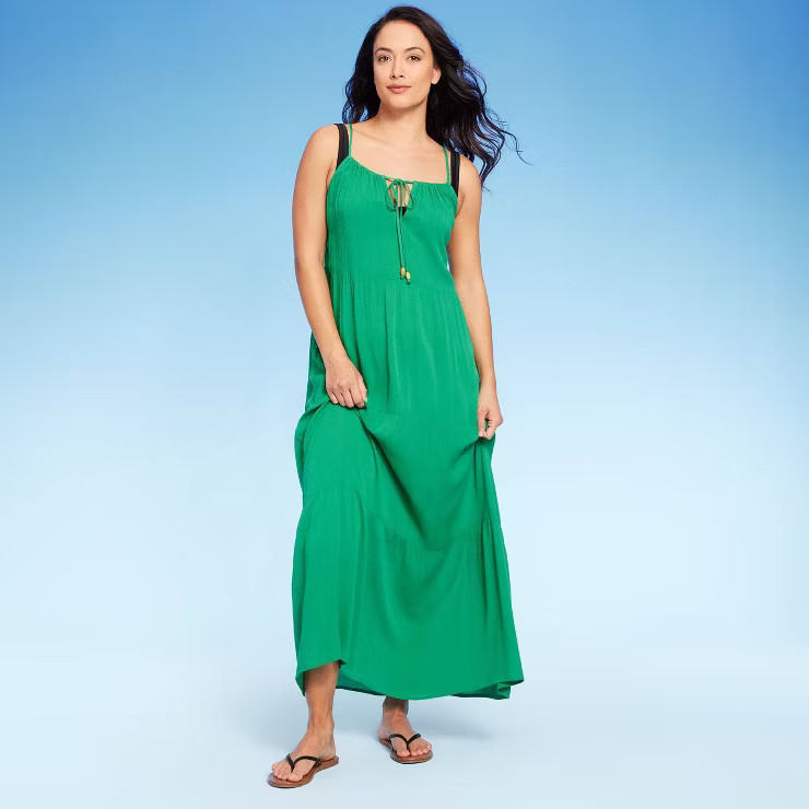 Women's Tiered Maxi Cover Up Dress - Kona Sol™ | Target