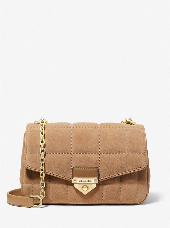 SoHo Large Quilted Suede Shoulder Bag | Michael Kors US