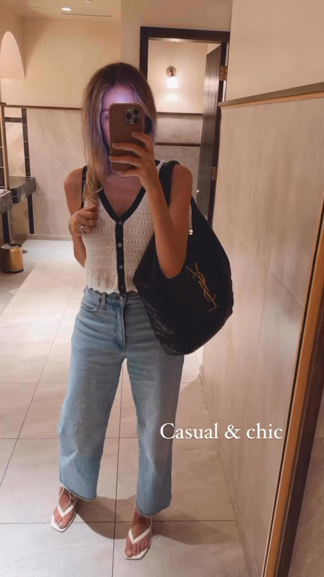 Casual & chic look! Straight cut jeans, run tts, wearing a size 27
Adorable knit vest , runs tts , wearing a size small 




#LTKStyleTip #LTKSeasonal #LTKU