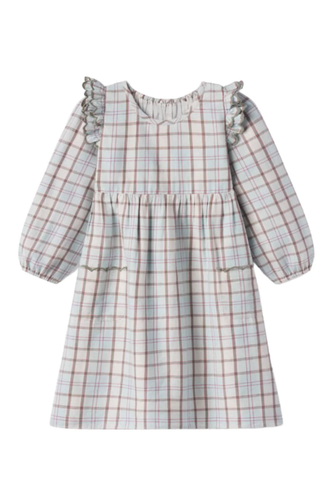 Kate Dress in Powder Plaid | Baybala
