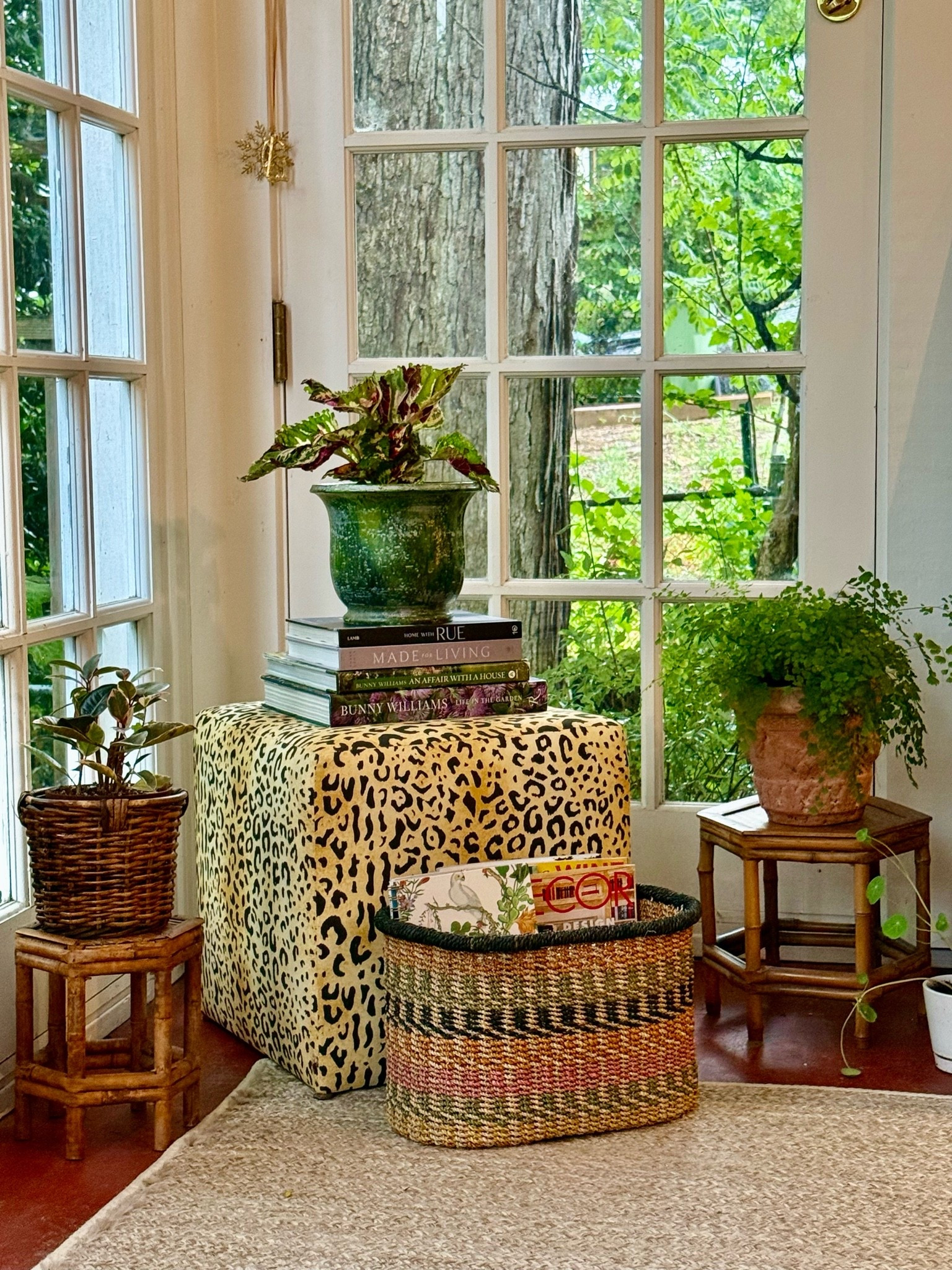 This gorgeous basket is a new addition + it’s so at home here already! I love it here in the sunroom + will move it to our living room in front of the fireplace, to our kitchen by our coffee + tea cart + in our office as well! I don’t bring in items unless they can be used in multiple rooms. Moving items around your home is my best decorating tip!

#LTKdayinmylife #LTKHome