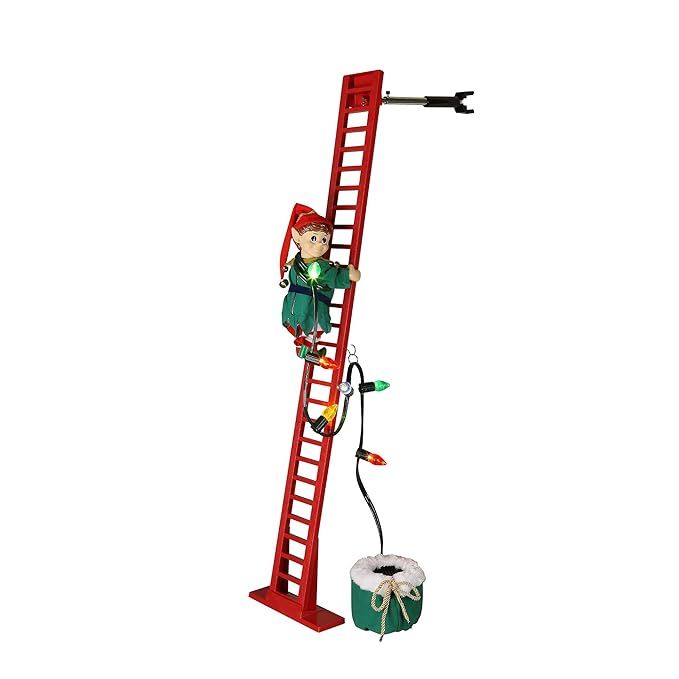 Mr. Christmas 40" Super Climbing, Red Elf/Green Ladder | Amazon (US)