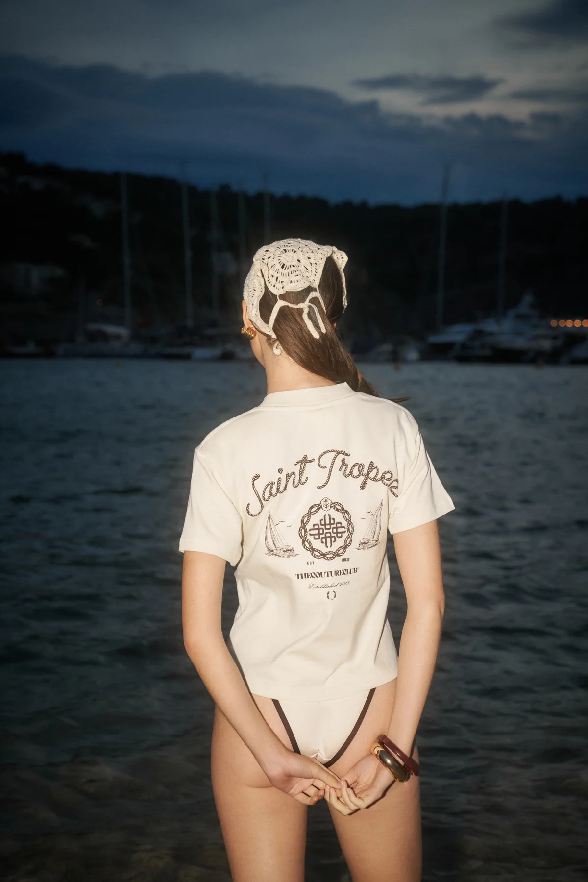ST TROPEZ T-SHIRT - OFF WHITE | The Couture Club