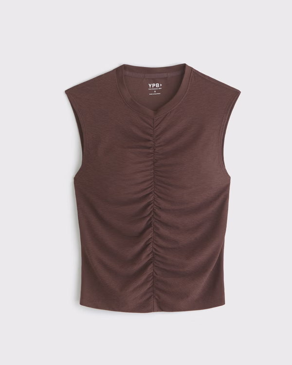 Women's YPB Featherweight Ruched Tank | Women's Tops | Abercrombie.com | Abercrombie & Fitch (US)
